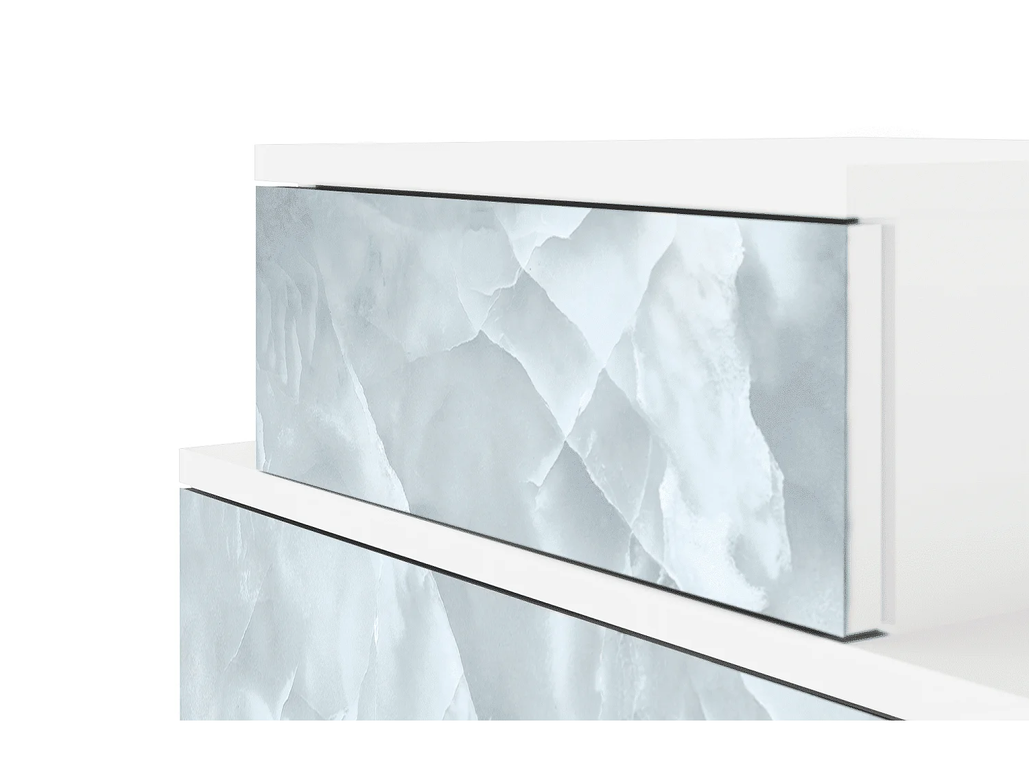 Table de nuit - 58х58х41 cm - NS1 - The Onyx, Blanc