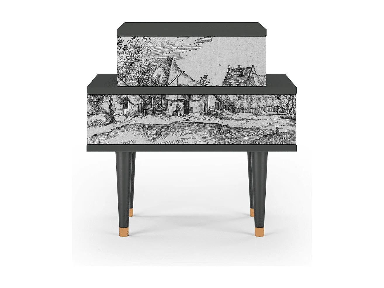 Criado-mudo - 58х58х41 cm - NS1 - Farms in a Village, Antracite