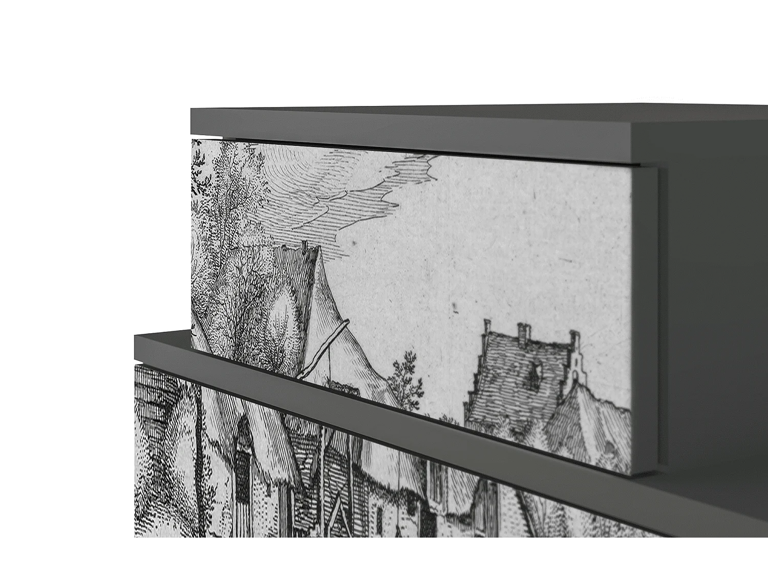 Criado-mudo - 58х58х41 cm - NS1 - Farms in a Village, Antracite