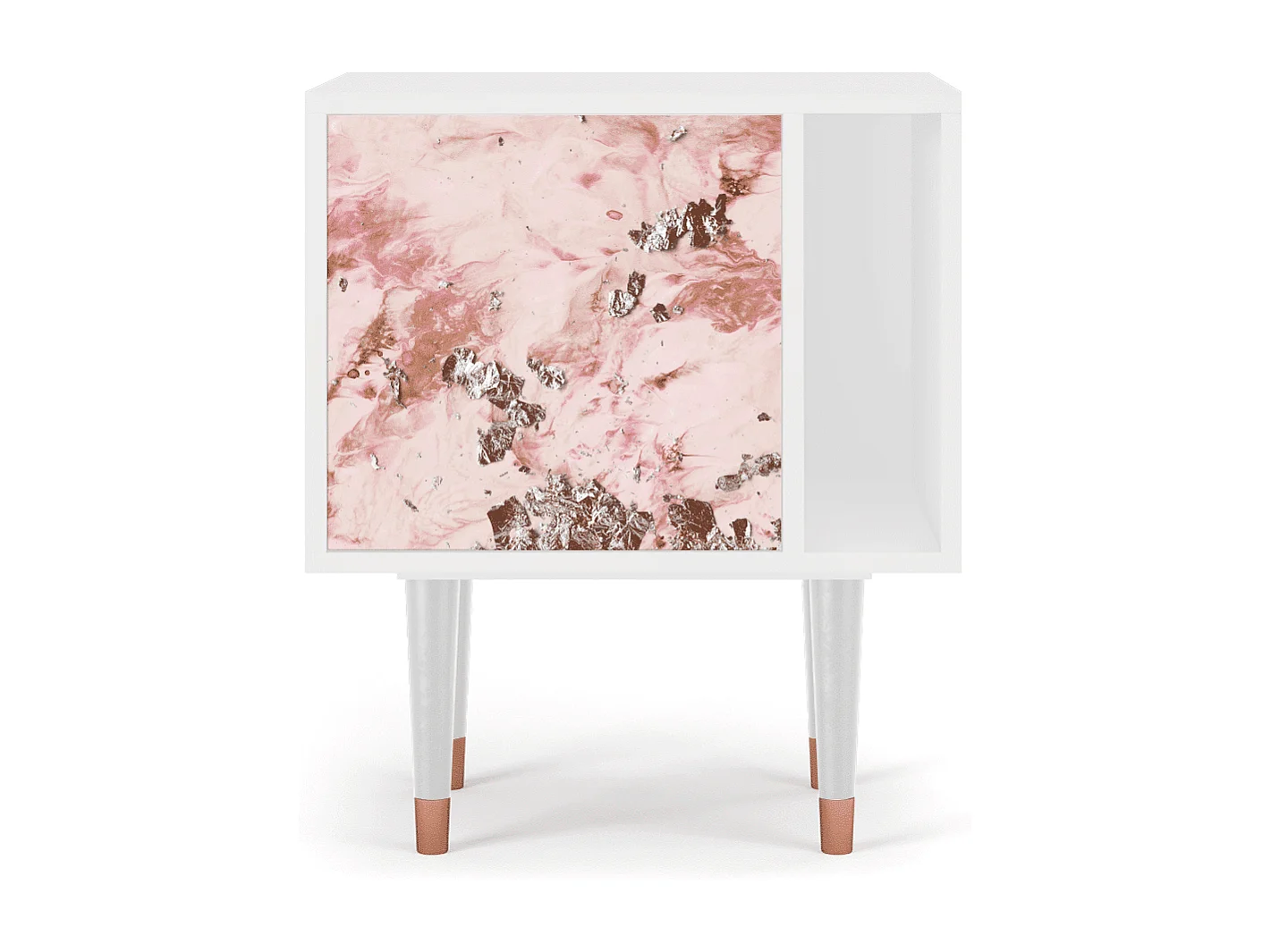 Criado-mudo - 57х69х48 cm - S2 - Cotton Candy, Branco