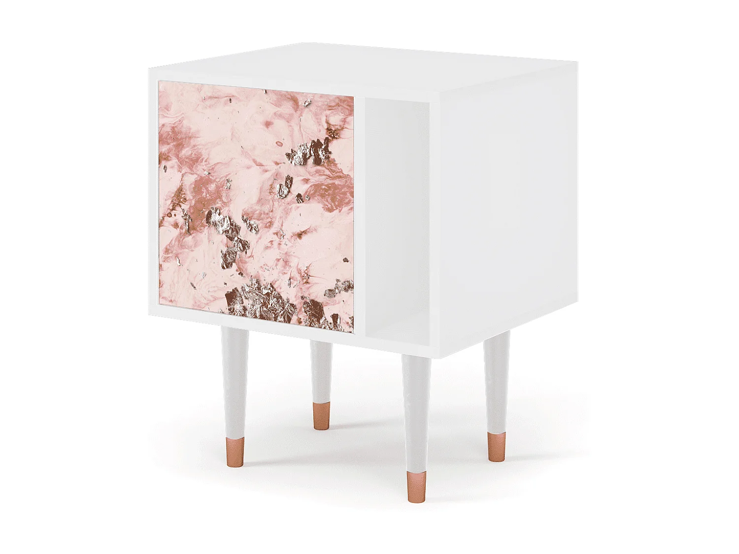 Criado-mudo - 57х69х48 cm - S2 - Cotton Candy, Branco