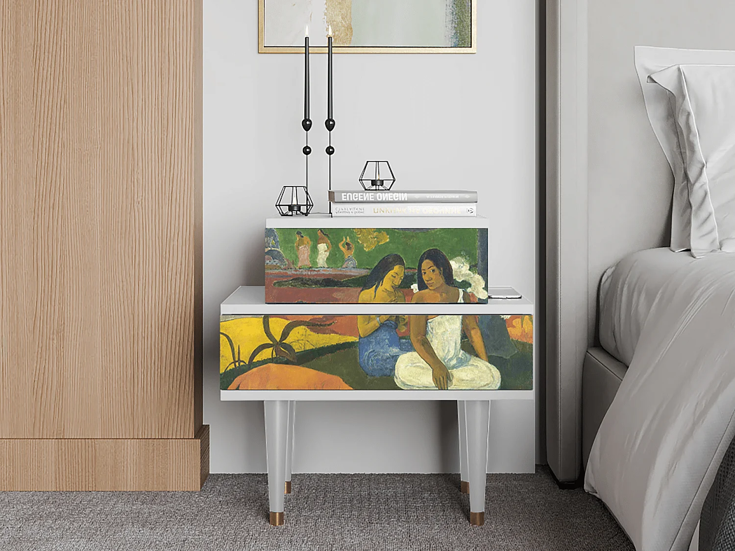 Nachtkastje - 58х58х41 cm - NS1 - Arearea , Wit