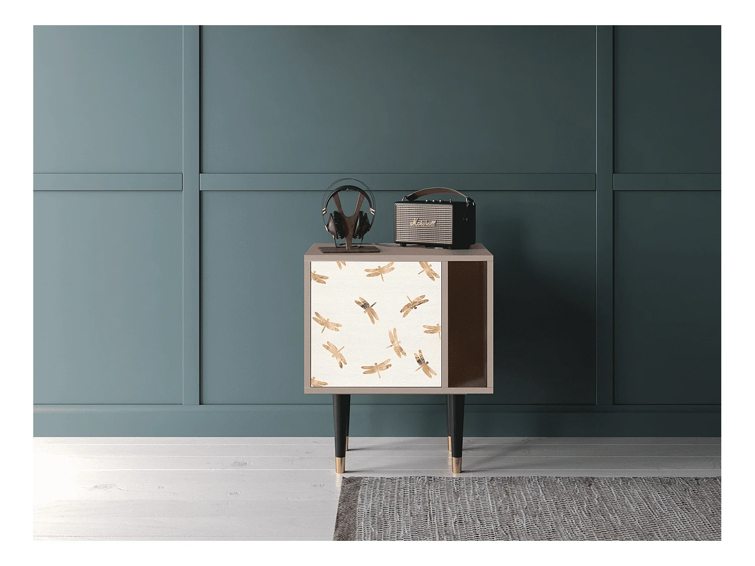 Table de nuit - 57х69х48 cm - S2 - Nude Dragonflies, Latte