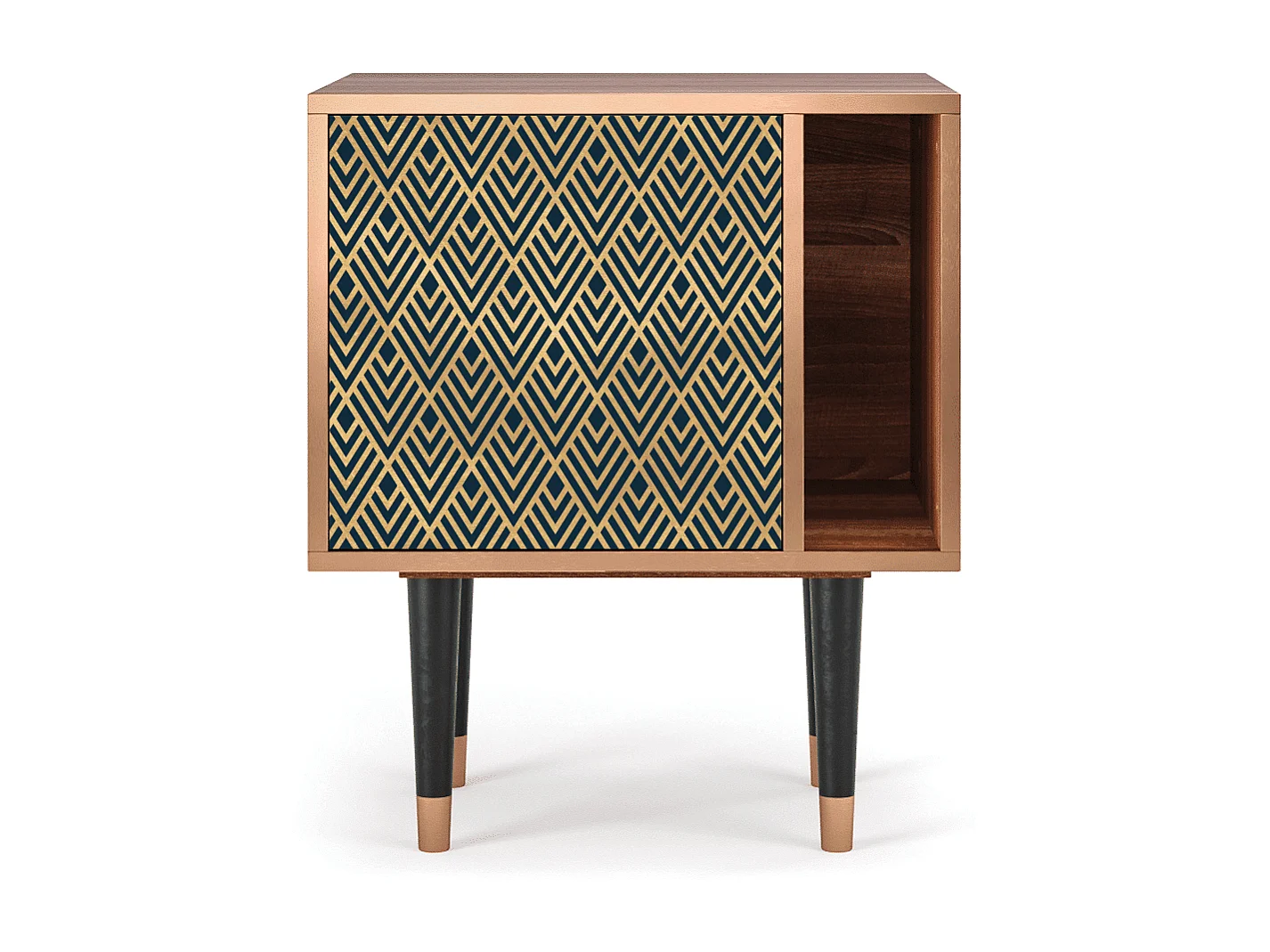 Nachttisch - 57х69х48 cm - S2 - Egypt Triangles, Walnuss