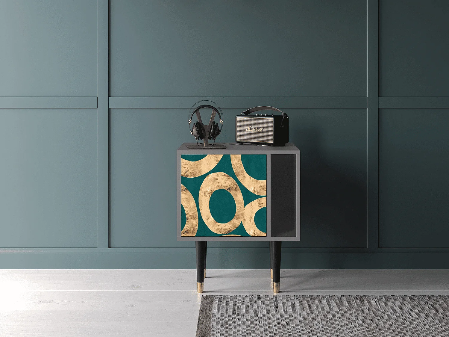 Nachtkastje - 57х69х48 cm - S2 - Zircon Sphere, Grijs