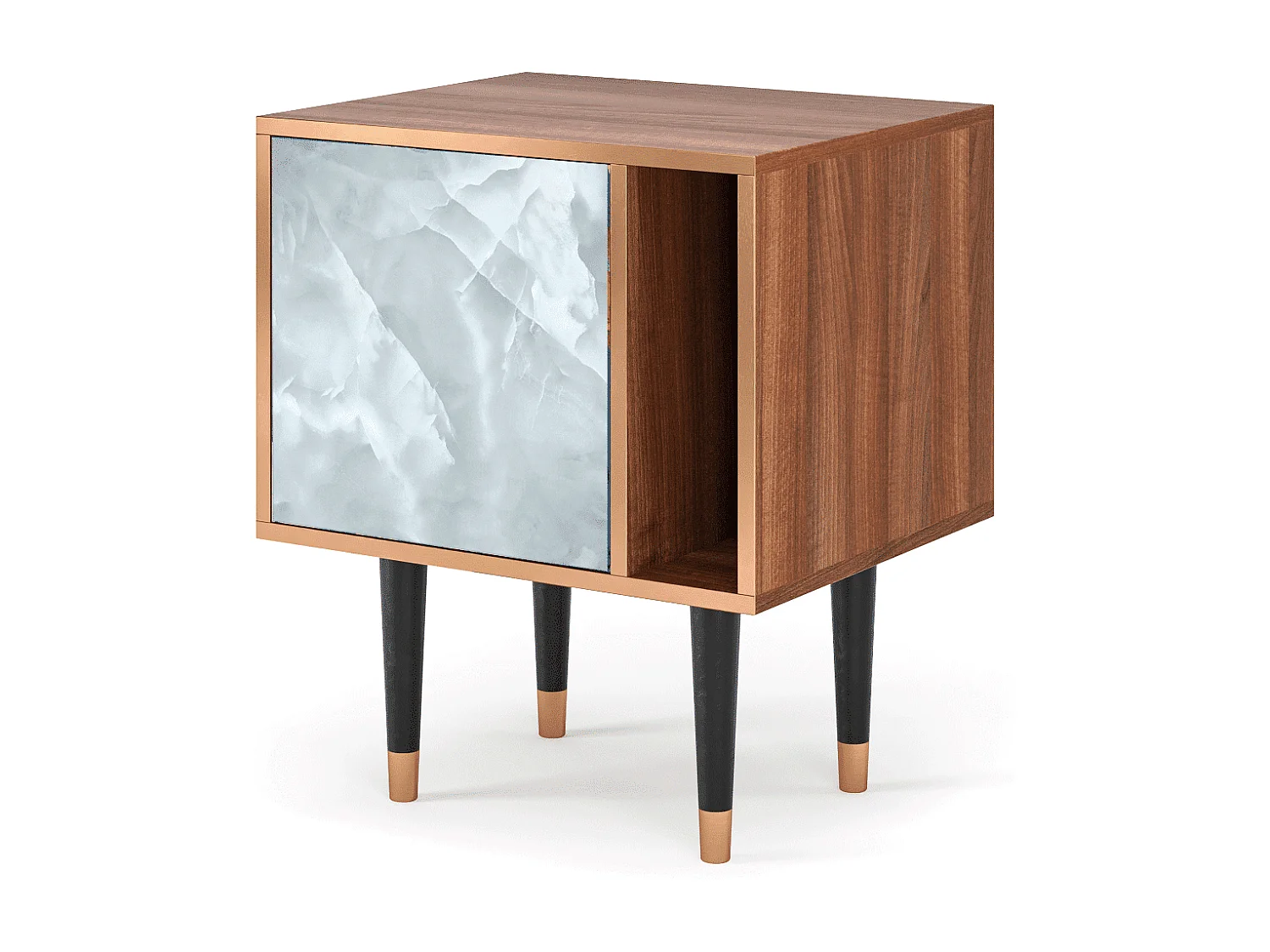 Nachtkastje - 57х69х48 cm - S2 - The Onyx, Walnoot