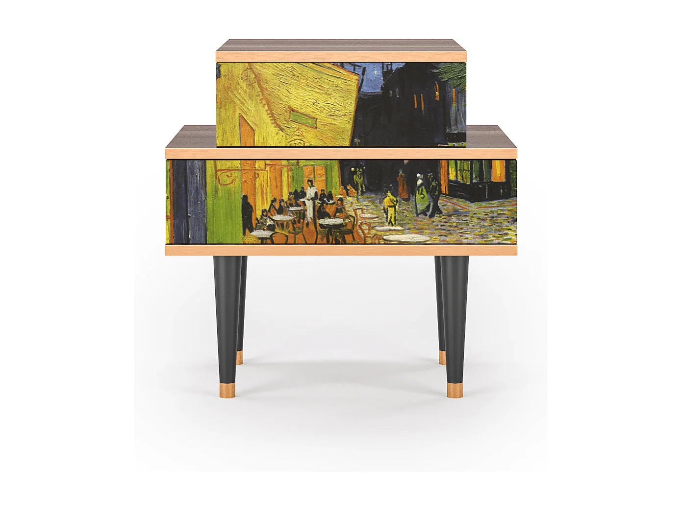 Table de nuit - 58х58х41 cm - NS1 - Café Terrace at Night, Noyer