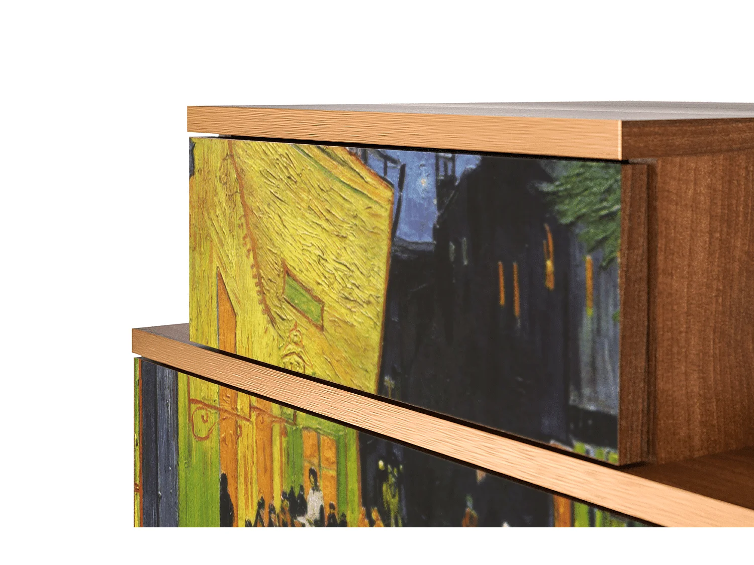 Table de nuit - 58х58х41 cm - NS1 - Café Terrace at Night, Noyer