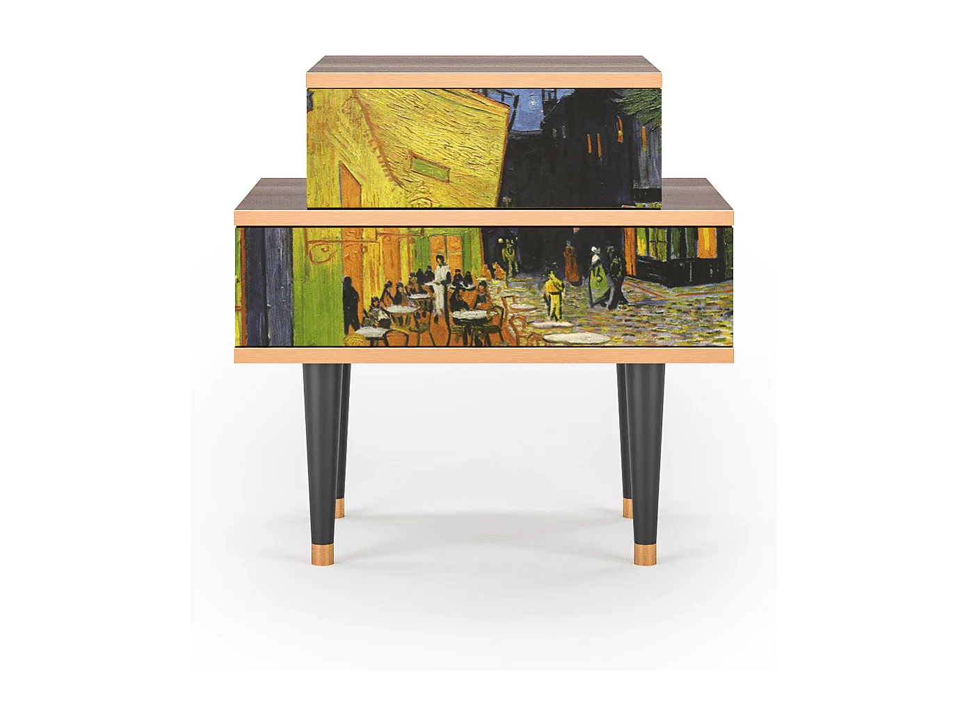 Table de nuit - 58х58х41 cm - NS1 - Café Terrace at Night, Noyer