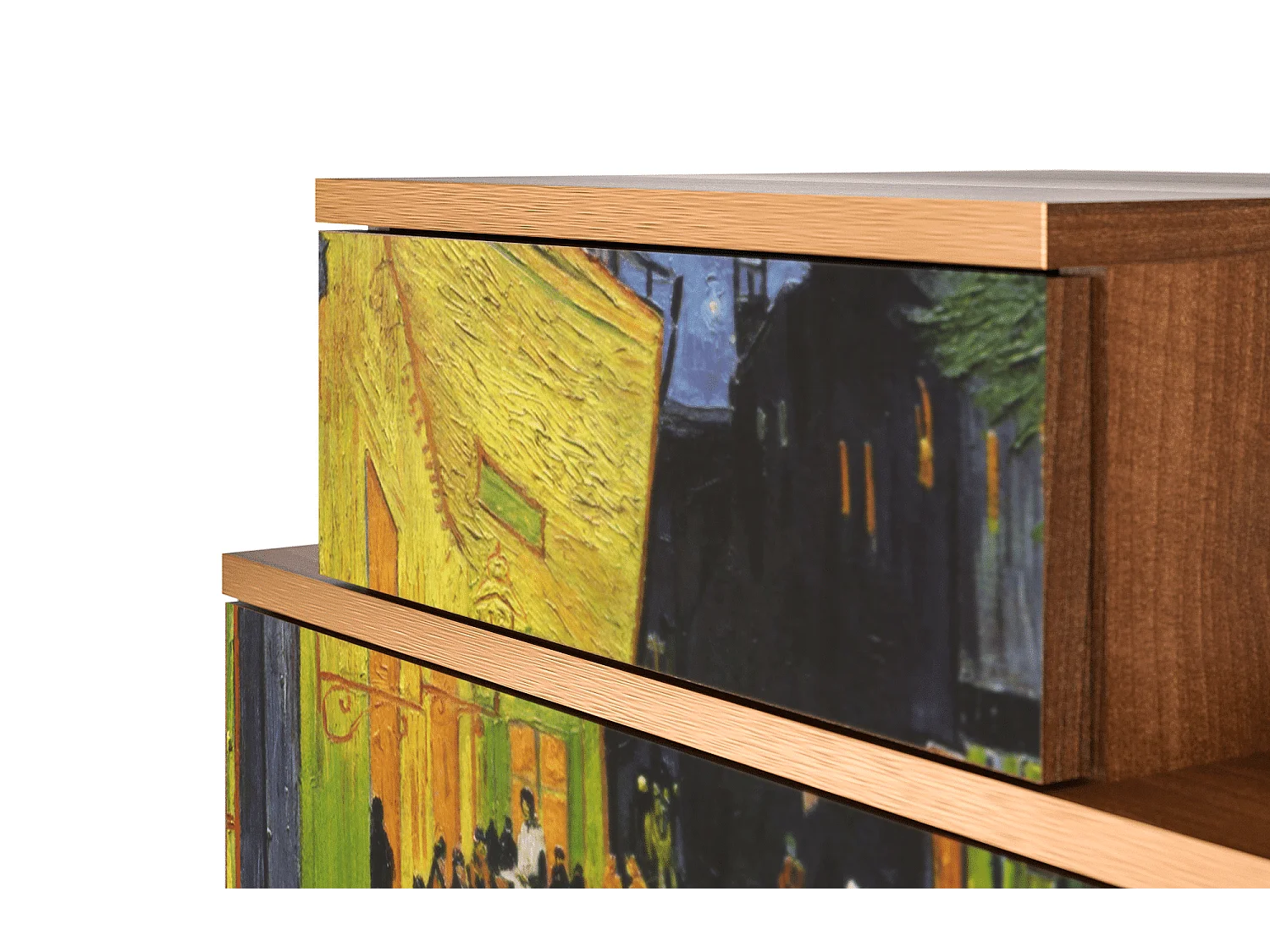 Table de nuit - 58х58х41 cm - NS1 - Café Terrace at Night, Noyer