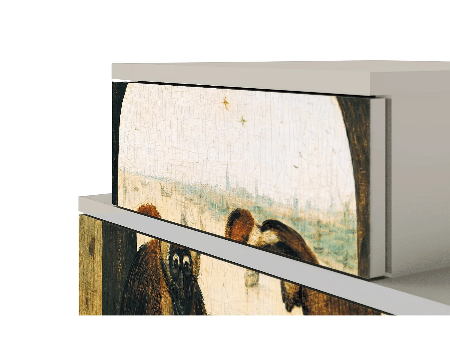 Stolik nocny - 58х58х41 cm - NS1 - Two Monkeys, Piaskowy