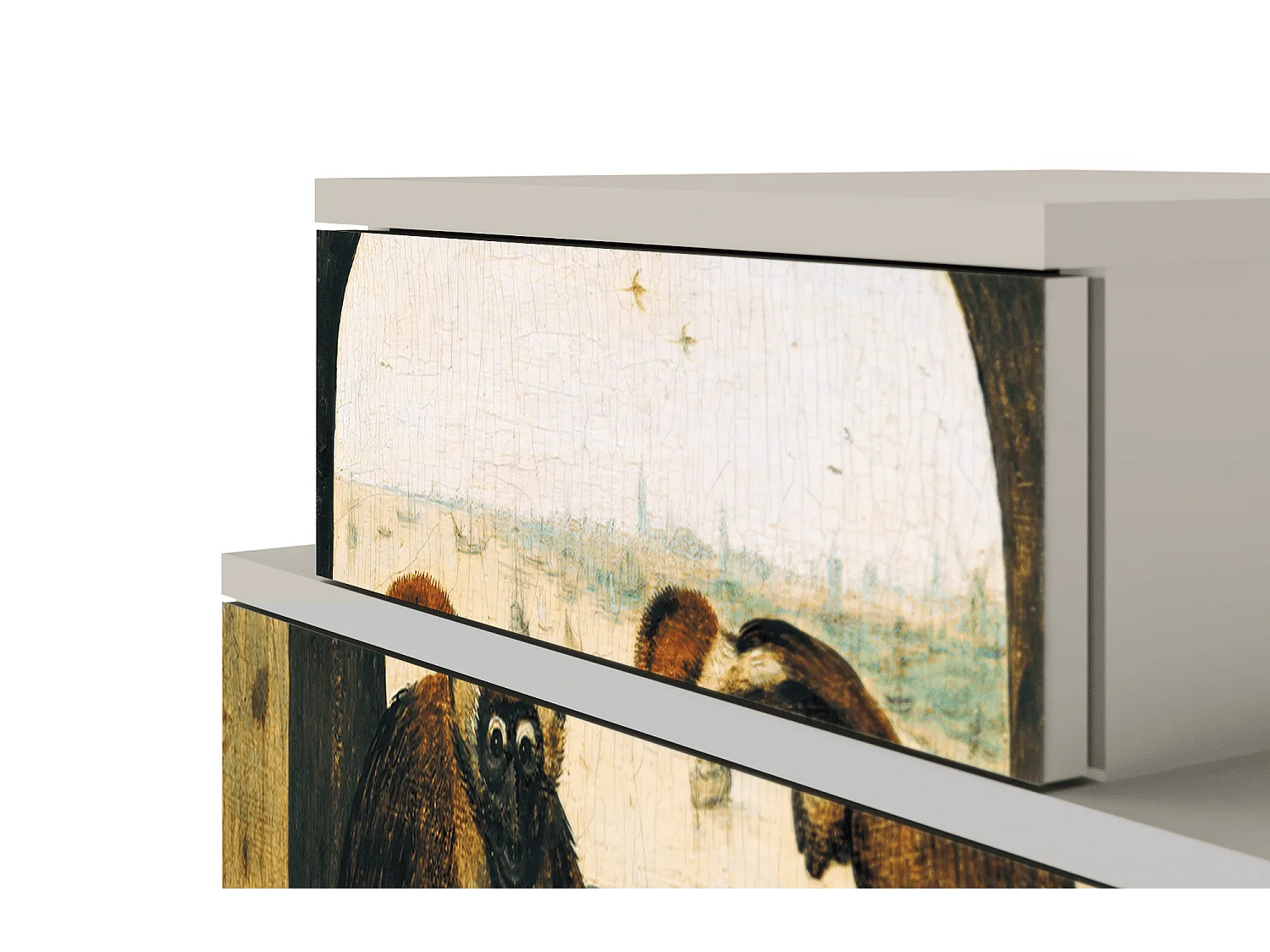 Stolik nocny - 58х58х41 cm - NS1 - Two Monkeys, Piaskowy