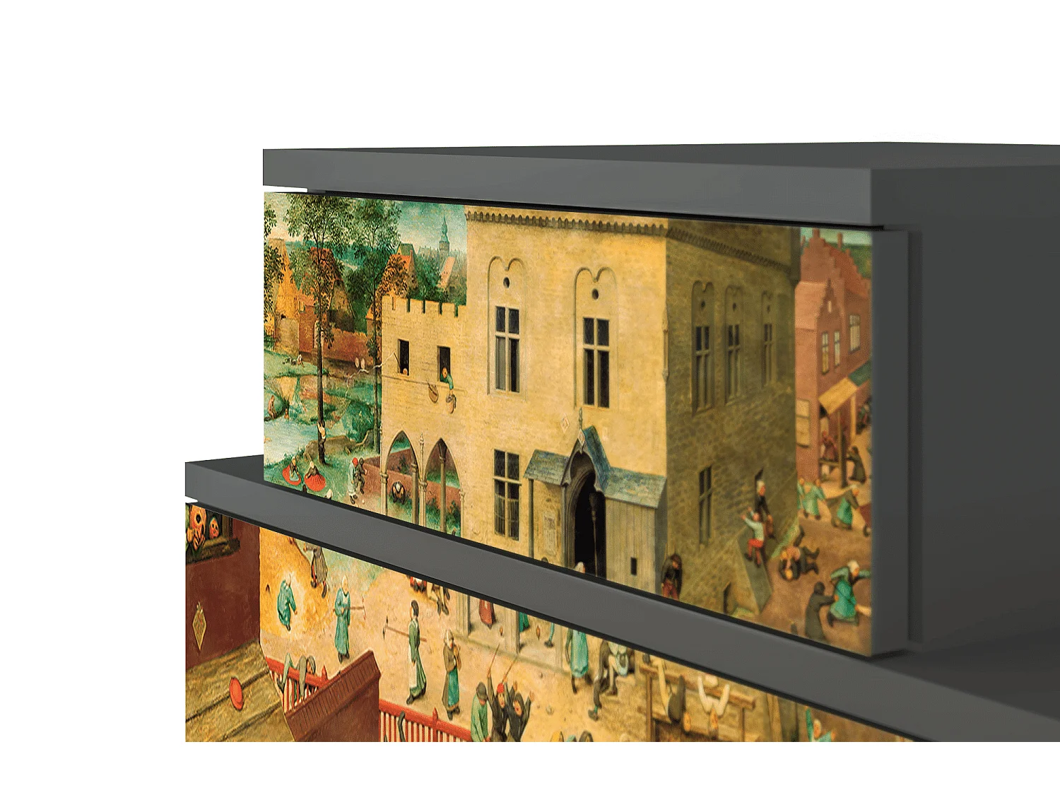 Stolik nocny - 58х58х41 cm - NS1 - Children Games, Antracyt