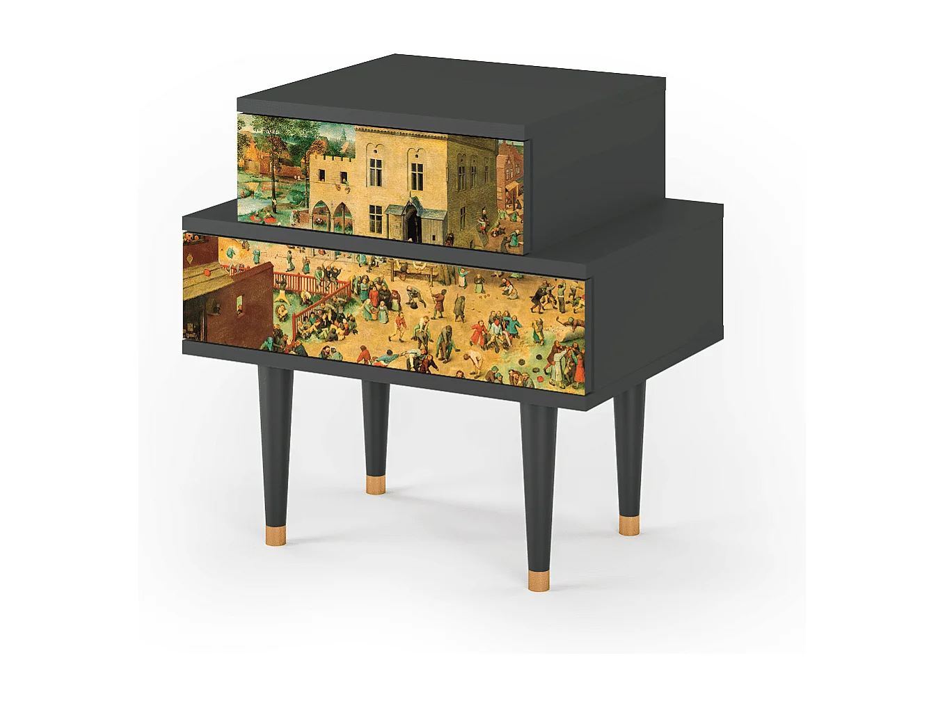 Table de nuit - 58х58х41 cm - NS1 - Children Games, Anthracite