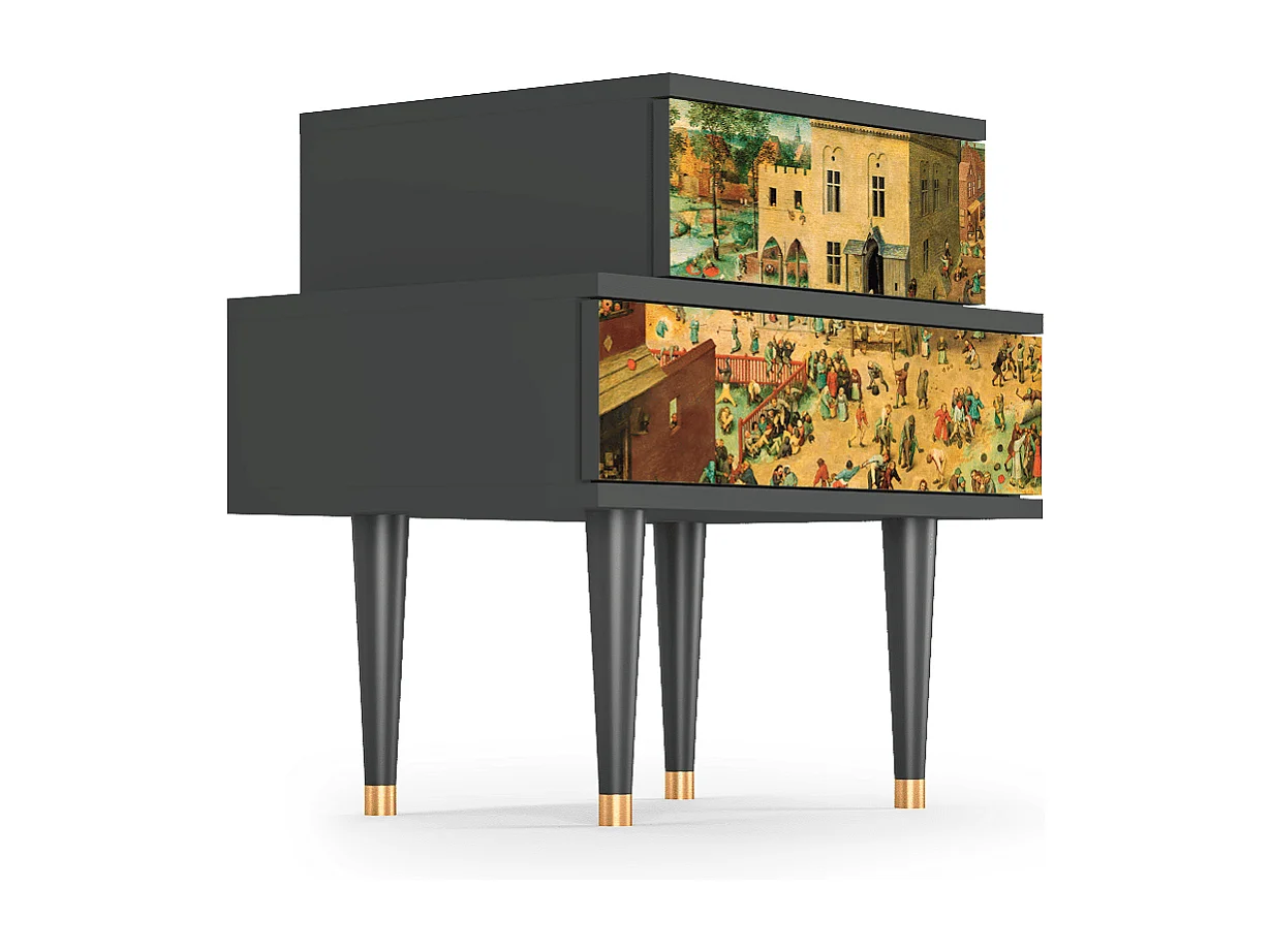 Table de nuit - 58х58х41 cm - NS1 - Children Games, Anthracite