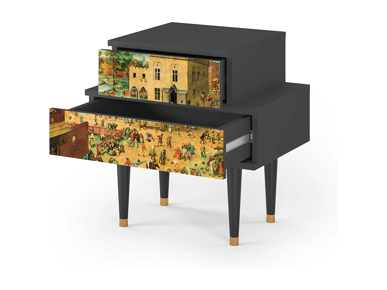 Table de nuit - 58х58х41 cm - NS1 - Children Games, Anthracite