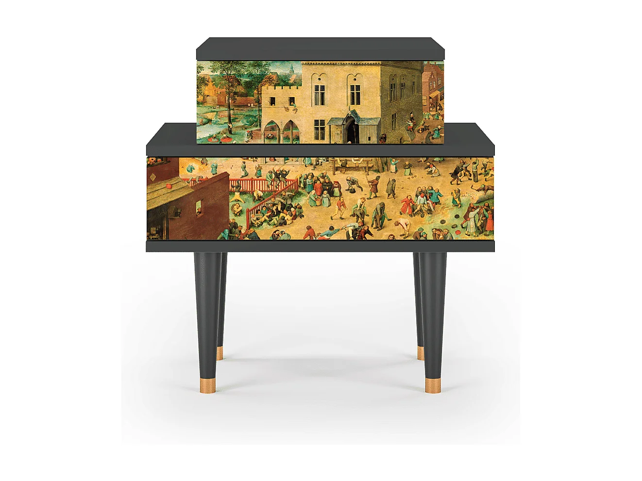 Stolik nocny - 58х58х41 cm - NS1 - Children Games, Antracyt