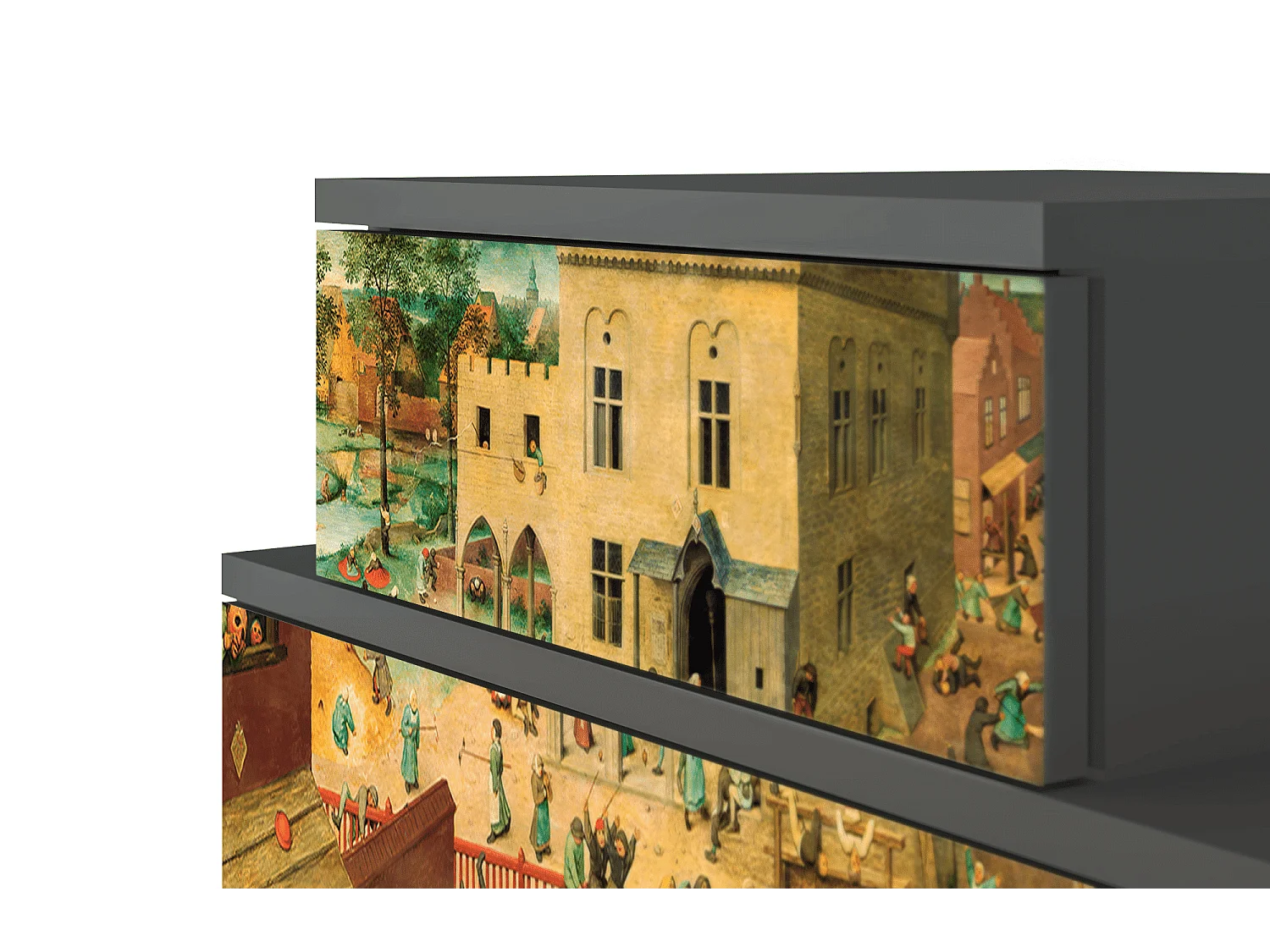 Stolik nocny - 58х58х41 cm - NS1 - Children Games, Antracyt