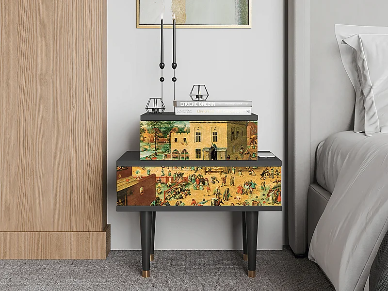 Table de nuit - 58х58х41 cm - NS1 - Children Games, Anthracite