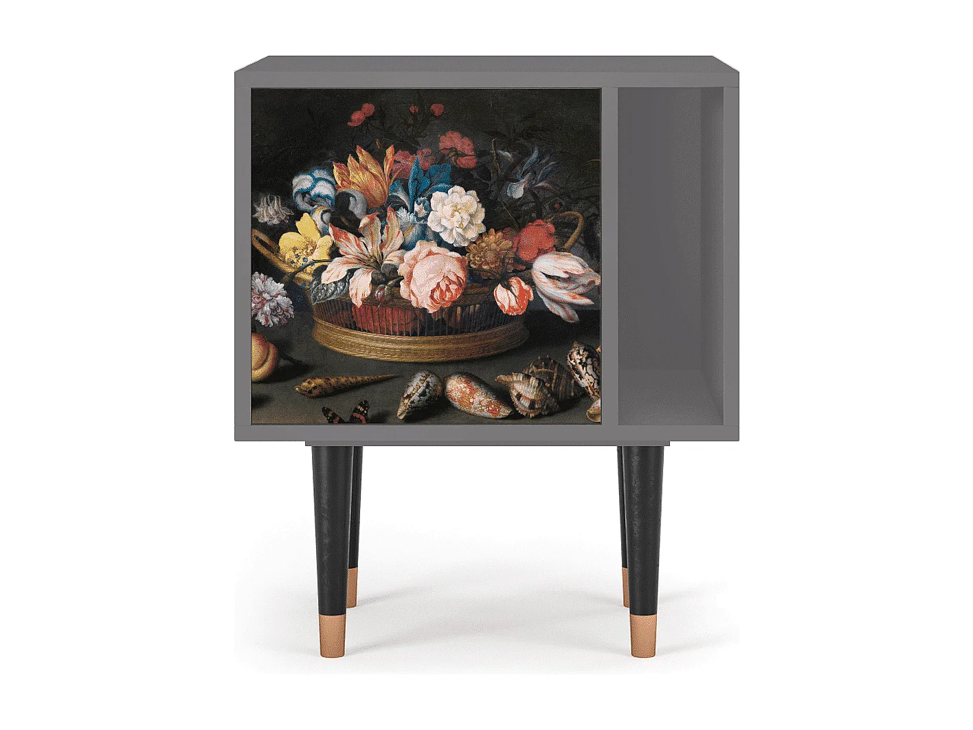 Nachttisch - 57х69х48 cm - S2 - Still Life with Flowers, Grau