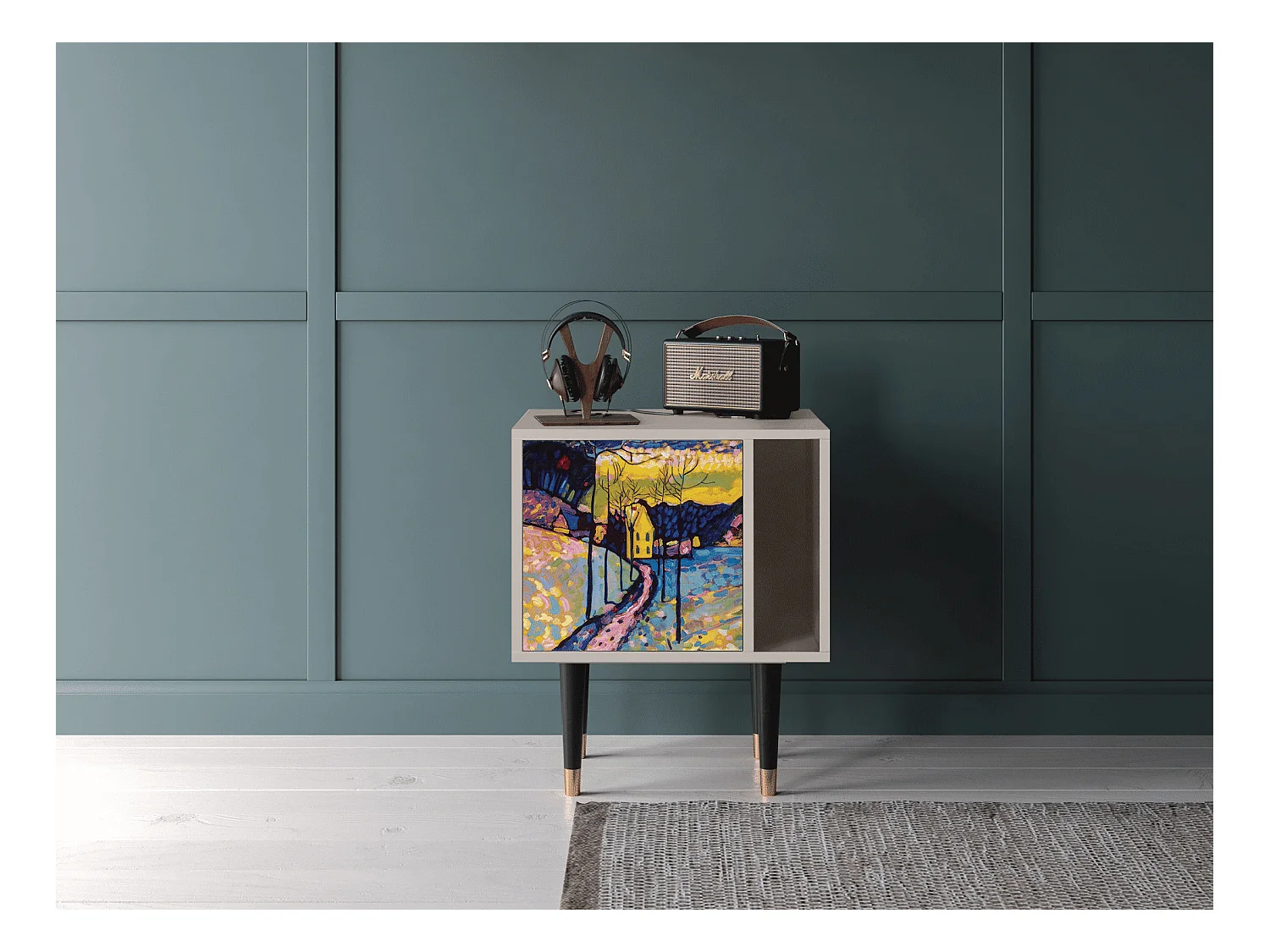 Table de nuit - 57х69х48 cm - S2 - Winter Landscape, Sable