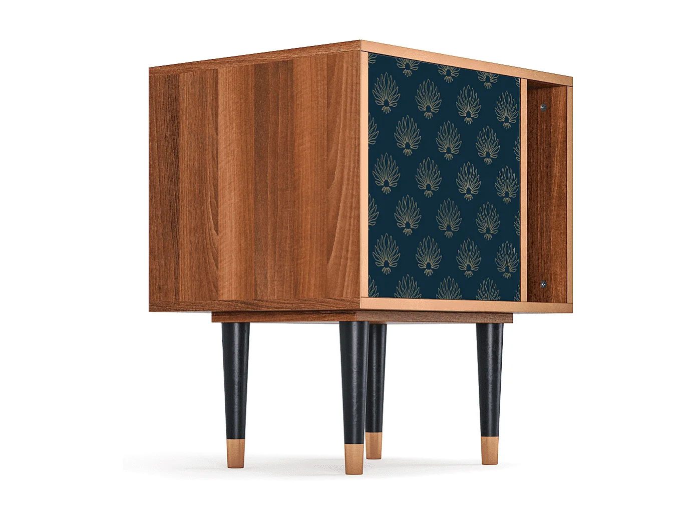 Nachttisch - 57х69х48 cm - S2 - Blue Lotus, Walnuss