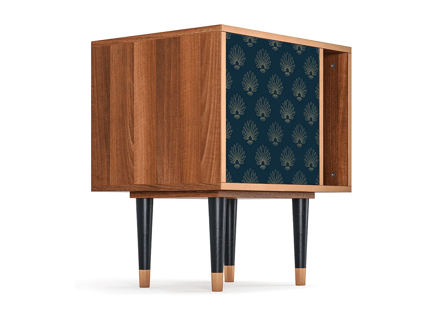 Comodino - 57х69х48 cm - S2 - Blue Lotus, Noce