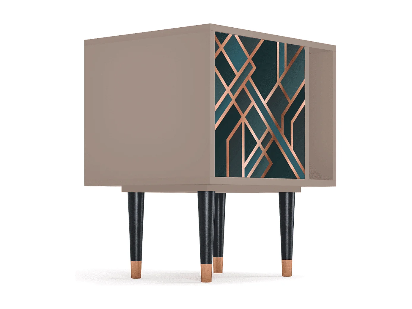 Table de nuit - 57х69х48 cm - S2 - Bronze Crossroad, Latte