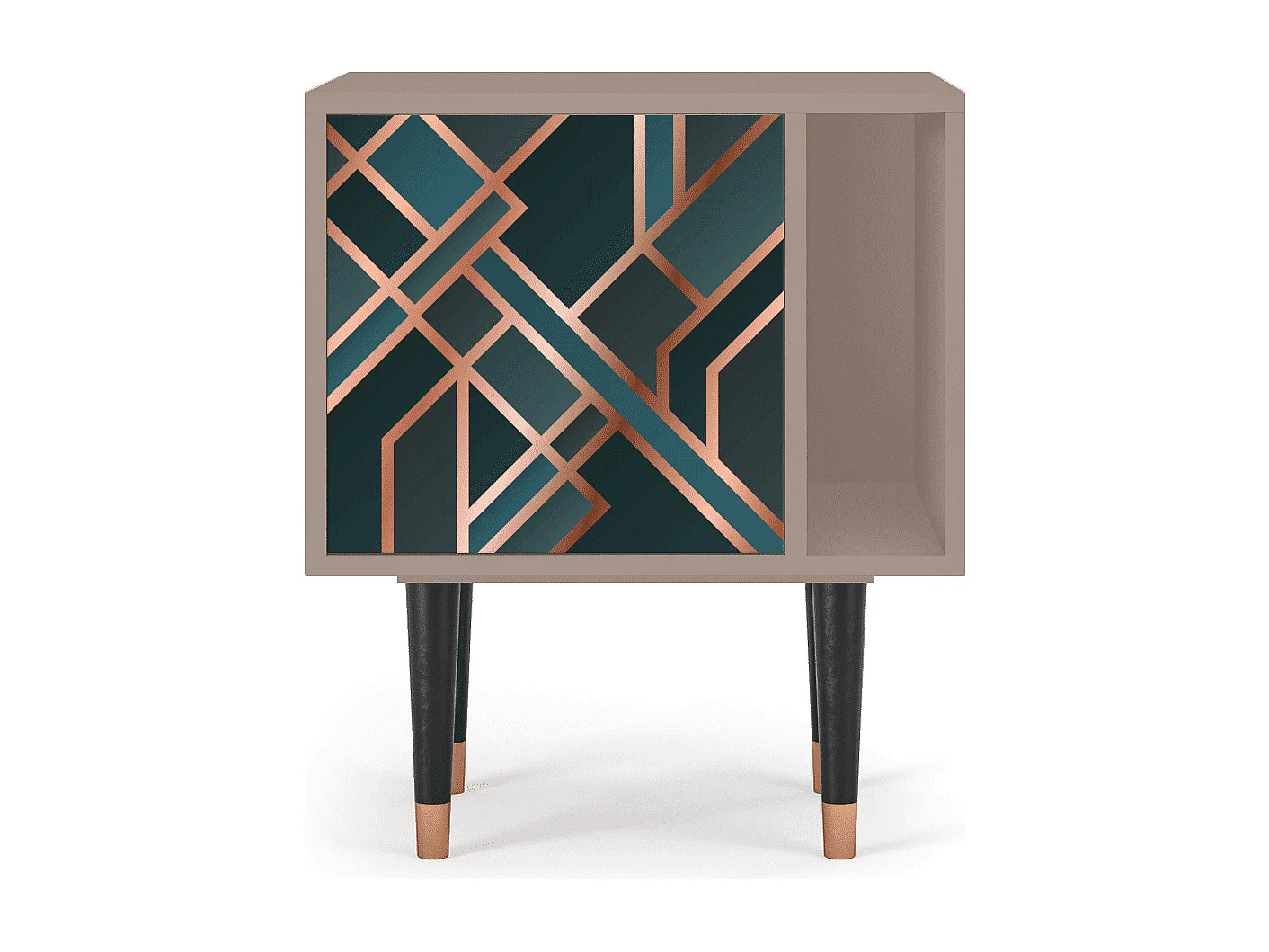 Stolik nocny - 57х69х48 cm - S2 - Bronze Crossroad, Latte