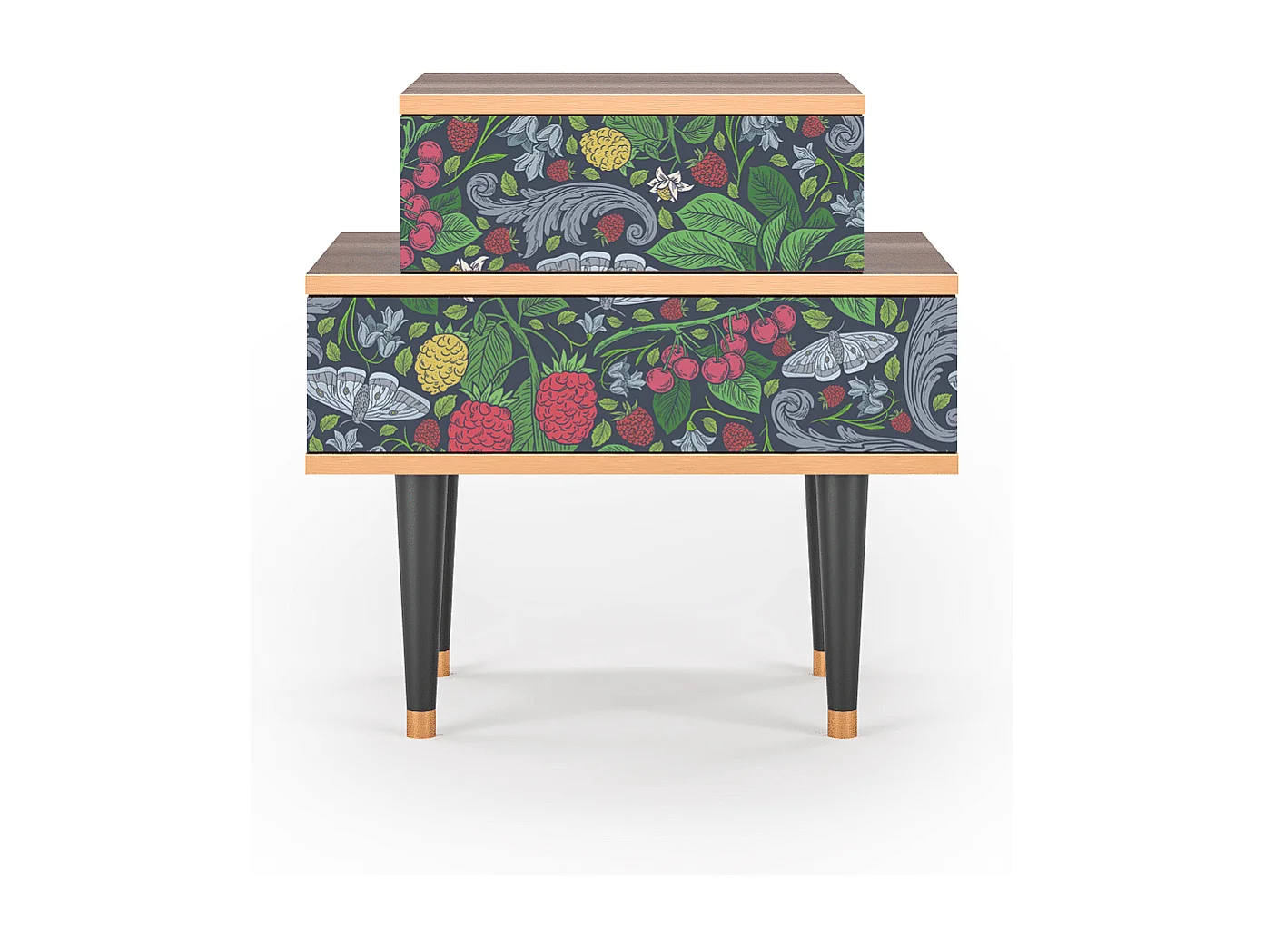 Nachttisch - 58х58х41 cm - NS1 - Summer Berries, Walnuss