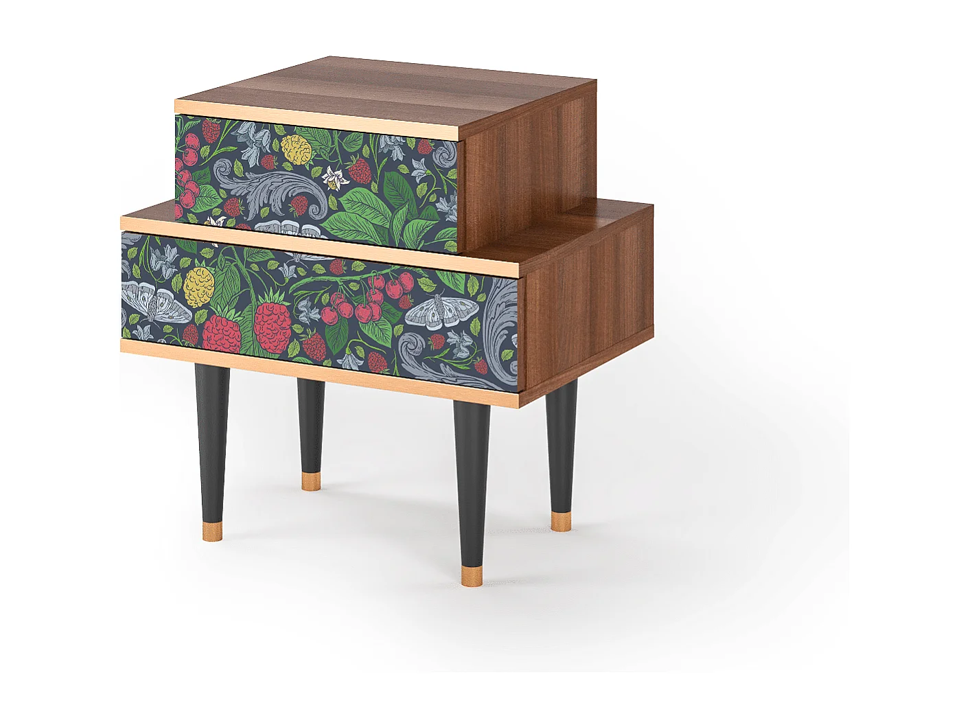 Nachttisch - 58х58х41 cm - NS1 - Summer Berries, Walnuss