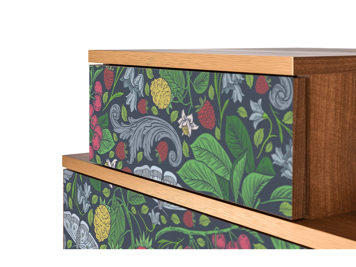 Nachttisch - 58х58х41 cm - NS1 - Summer Berries, Walnuss