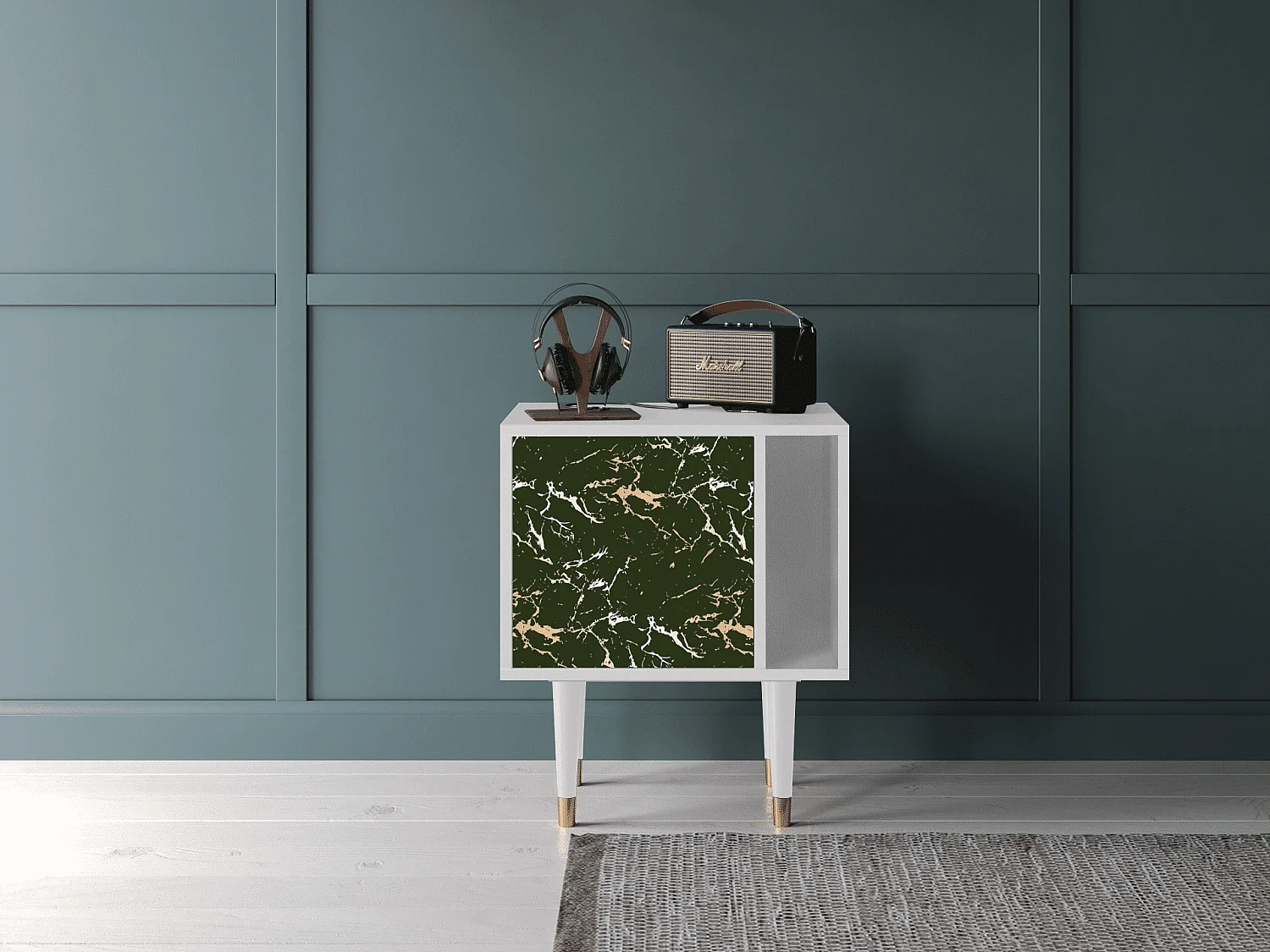 Nachtkastje - 57х69х48 cm - S2 - Amazon Forest, Wit