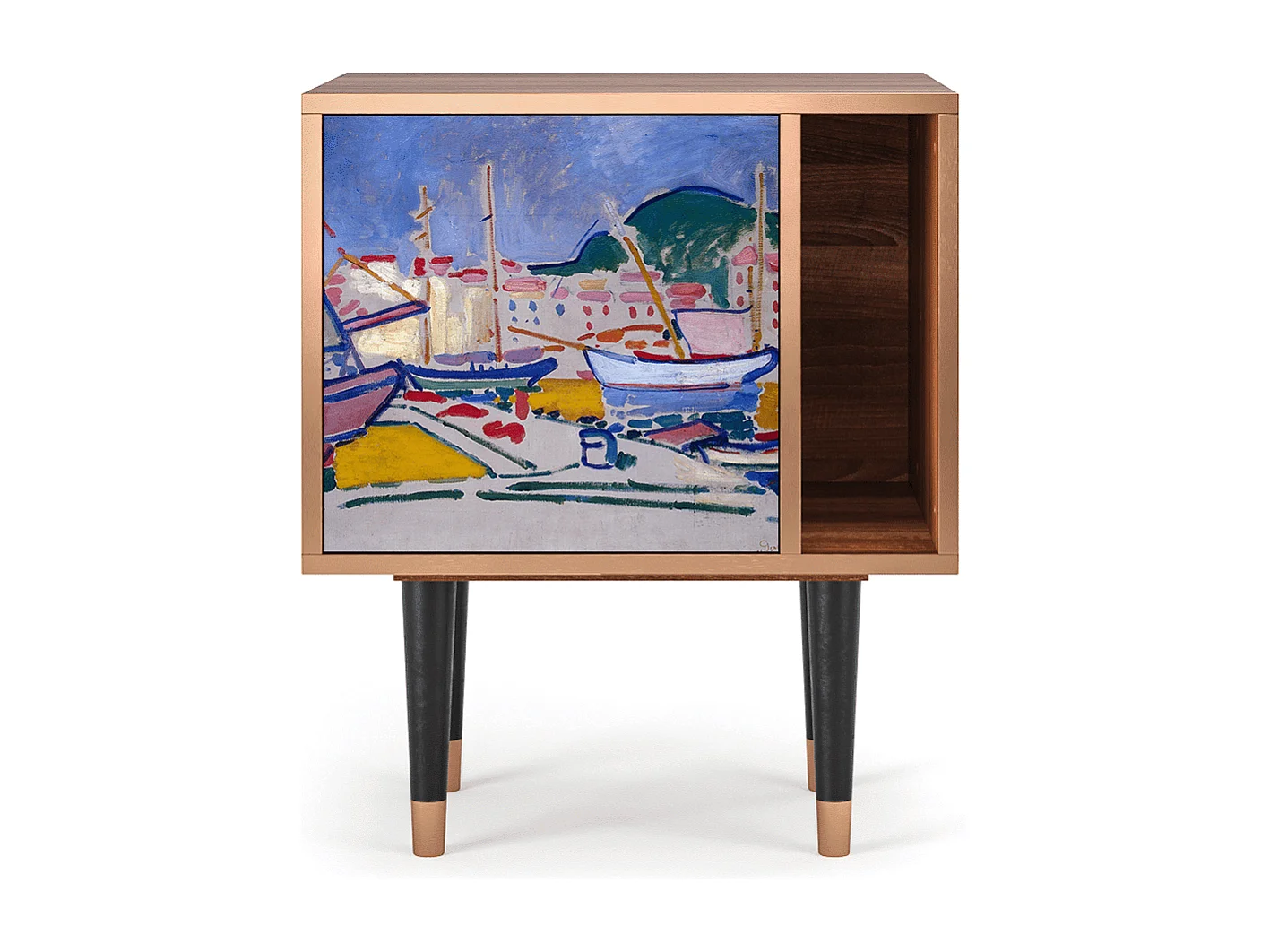 Table de nuit - 57х69х48 cm - S2 - The Port of Collioure , Noyer