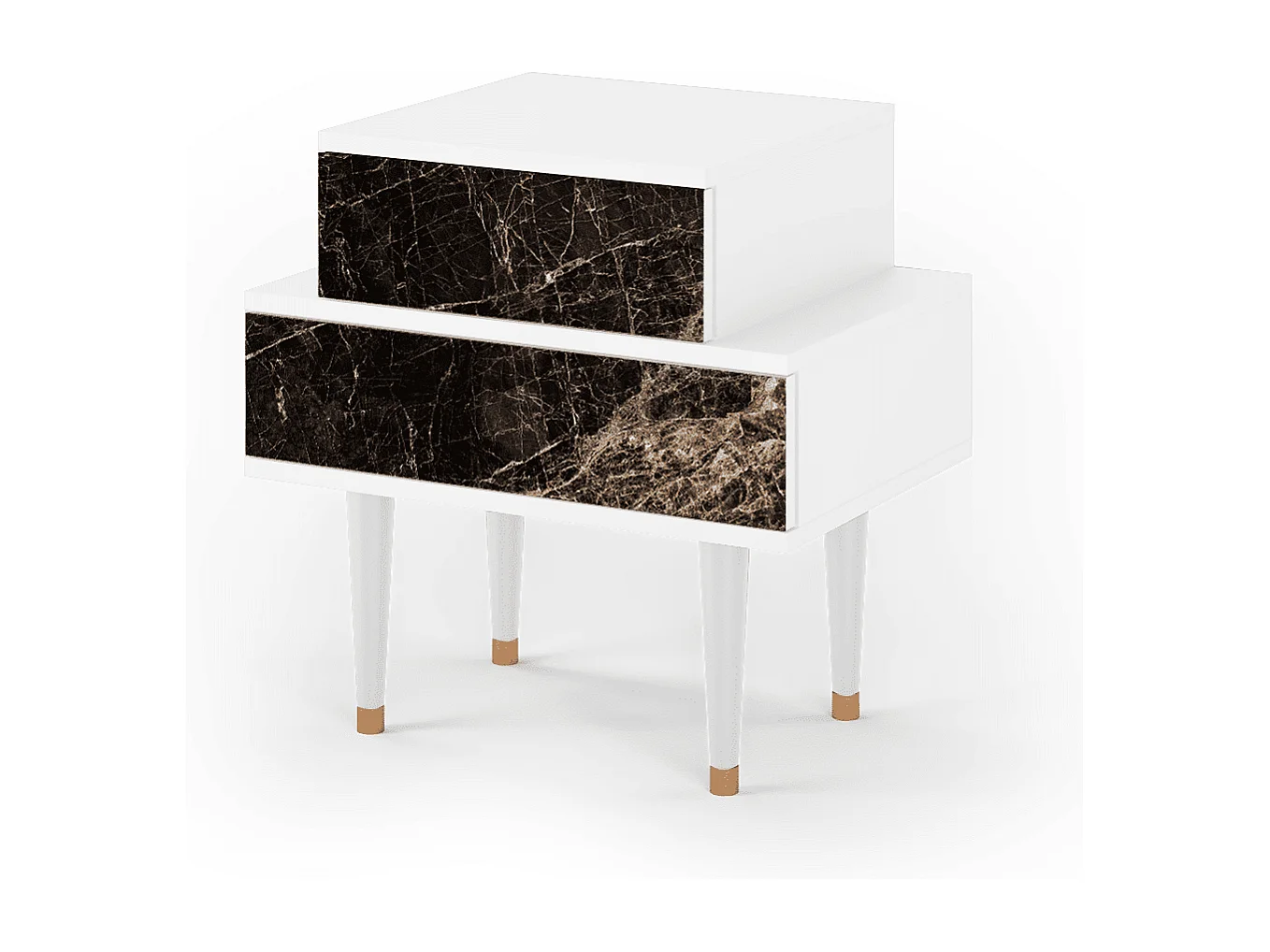 Table de nuit - 58х58х41 cm - NS1 - Night Abyss, Blanc