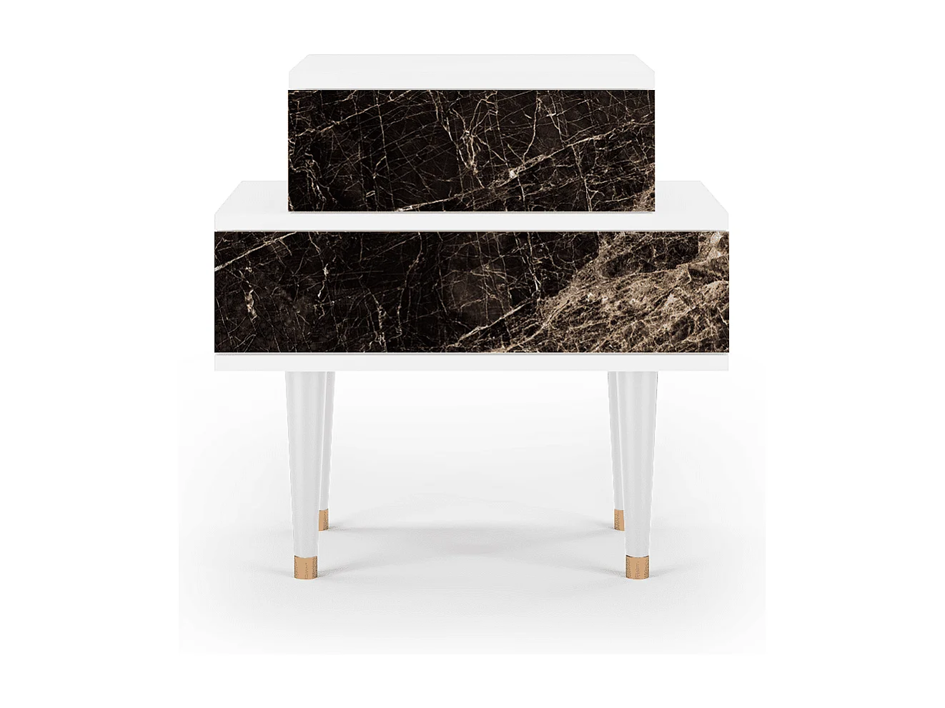 Nachttisch - 58х58х41 cm - NS1 - Night Abyss, Weiß