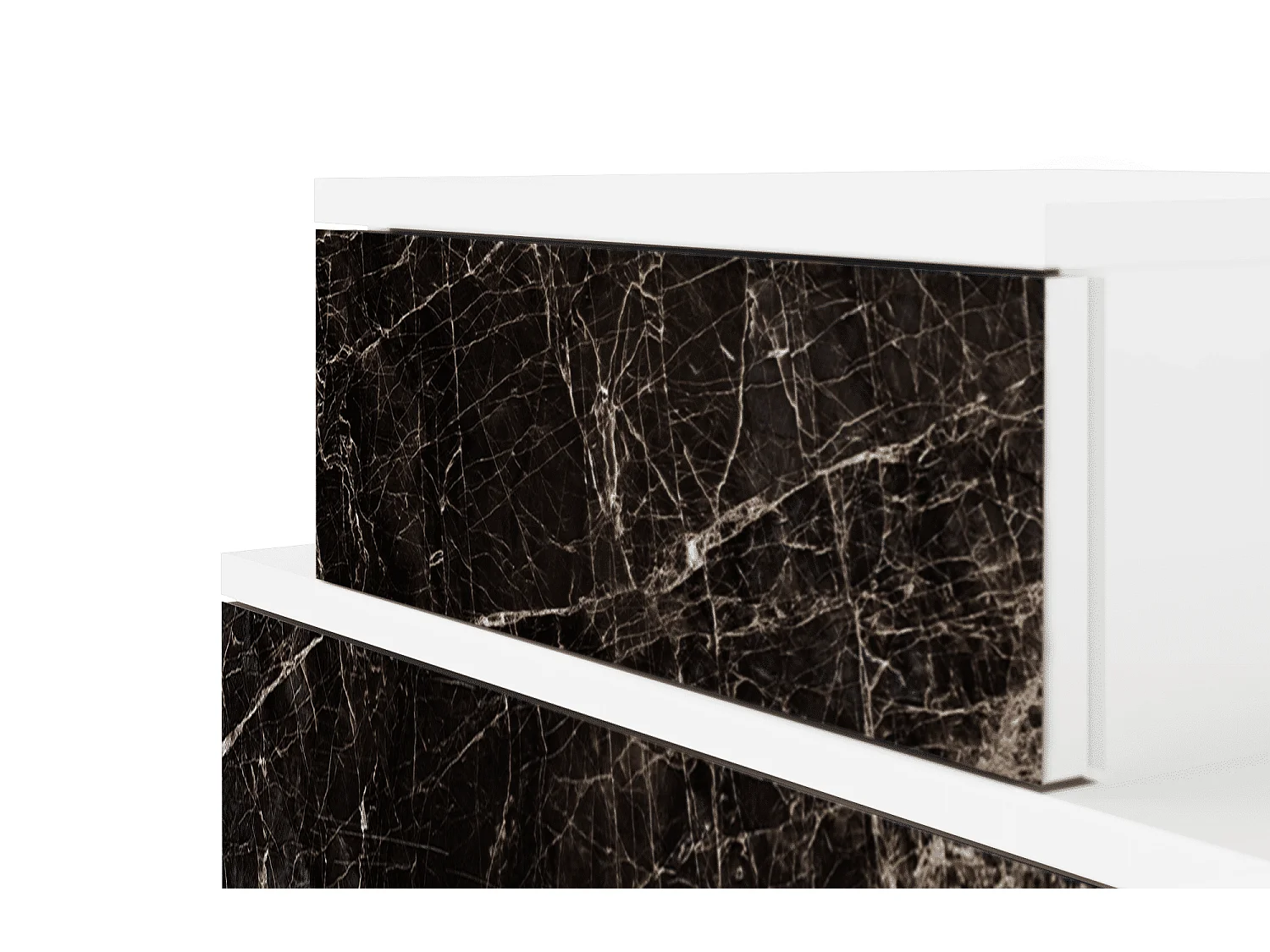 Nachttisch - 58х58х41 cm - NS1 - Night Abyss, Weiß