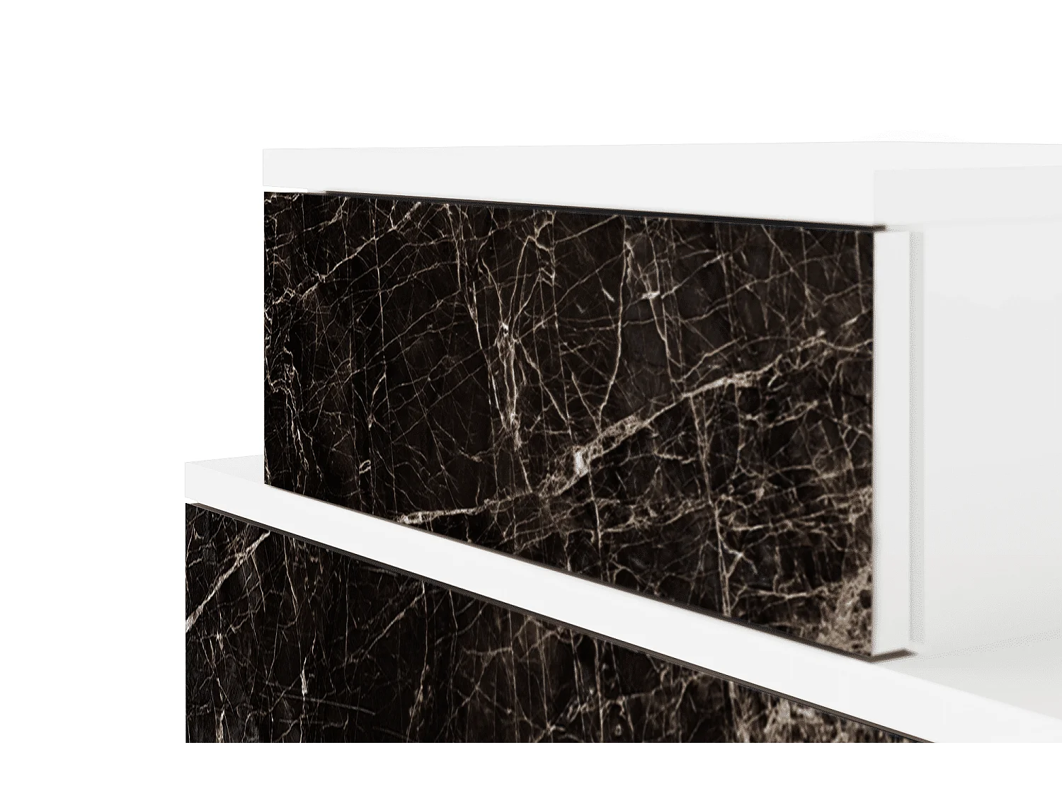 Stolik nocny - 58х58х41 cm - NS1 - Night Abyss, Biały