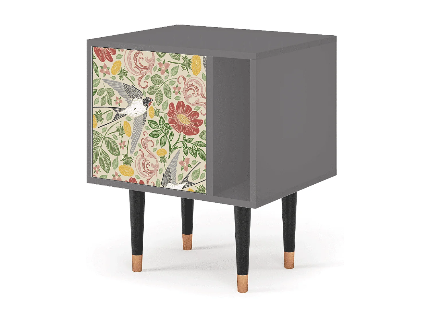 Mesita de noche - 57х69х48 cm - S2 - Spring Swallow, Gris