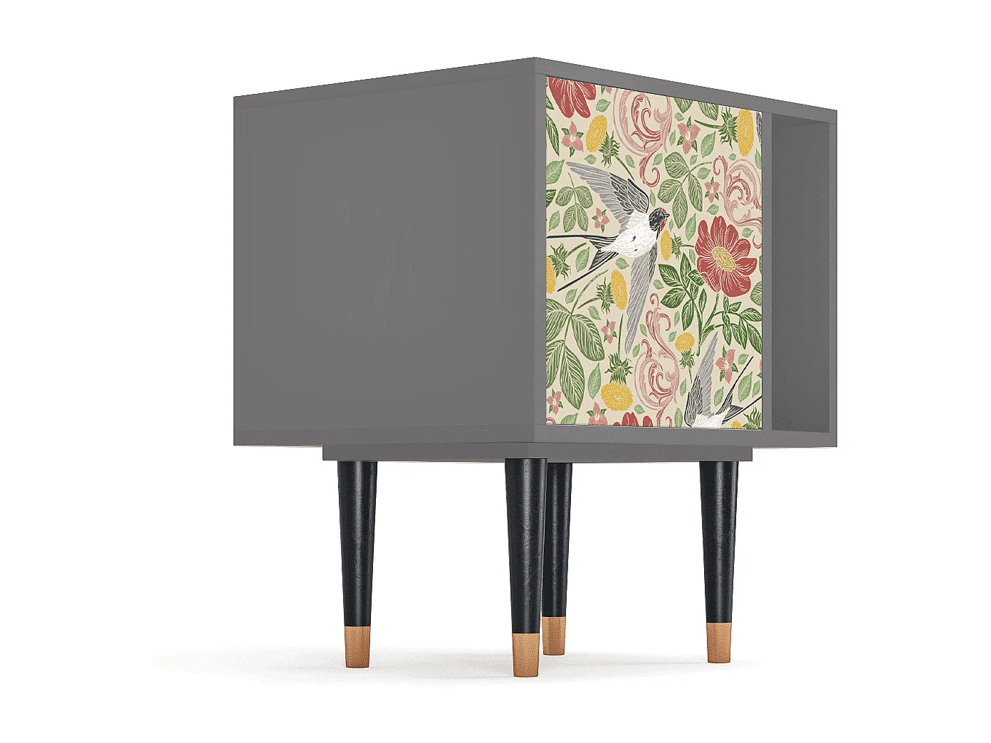 Mesita de noche - 57х69х48 cm - S2 - Spring Swallow, Gris