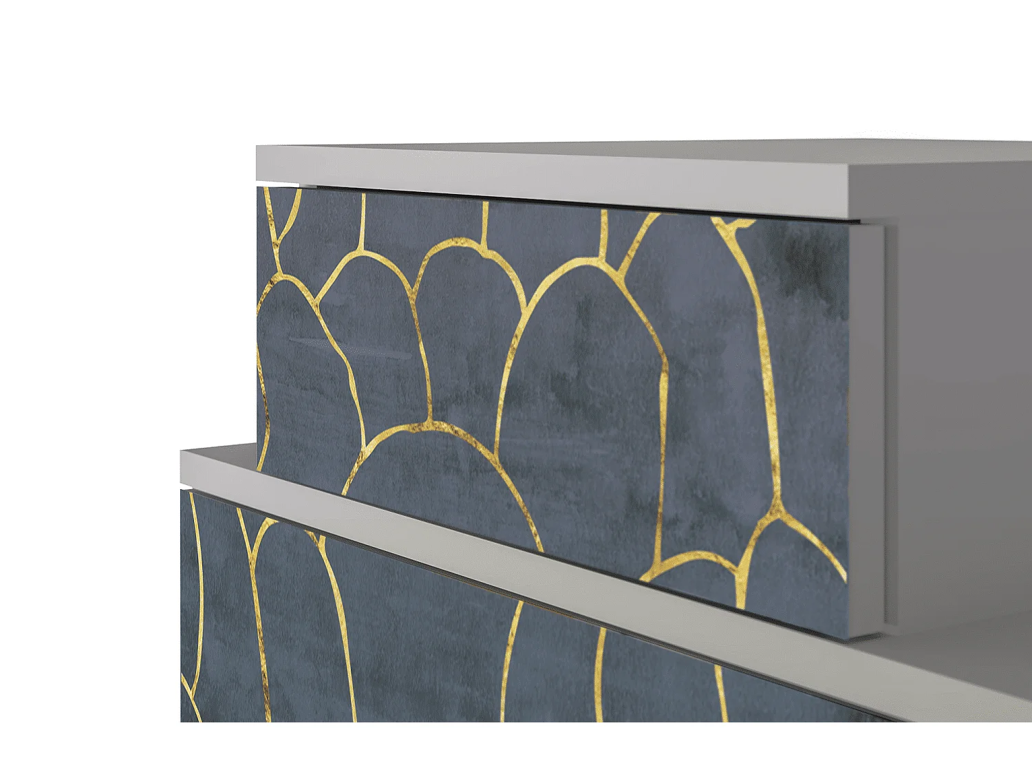 Table de nuit - 58х58х41 cm - NS1 - Blue Lagoon, Gris