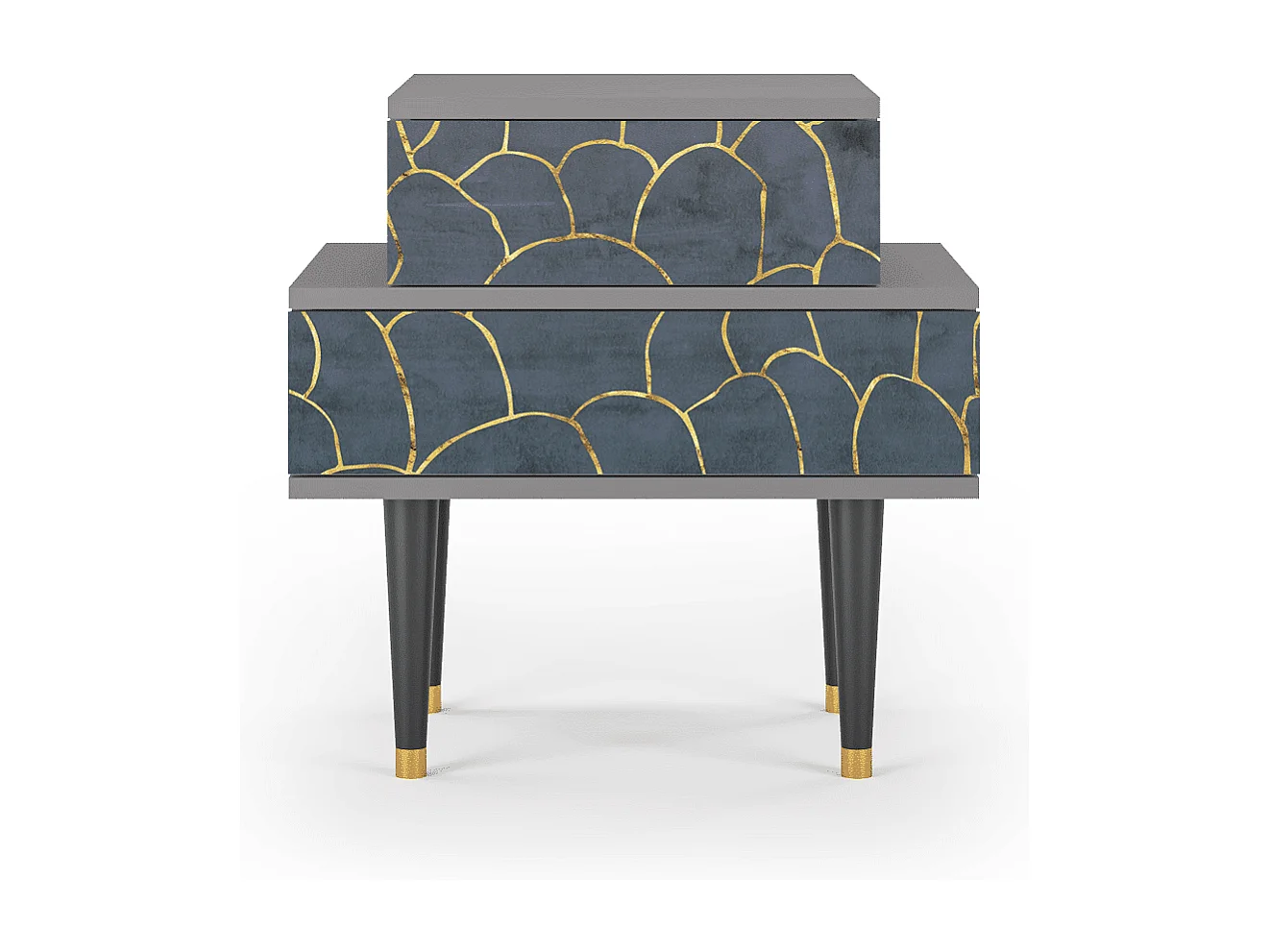 Table de nuit - 58х58х41 cm - NS1 - Blue Lagoon, Gris