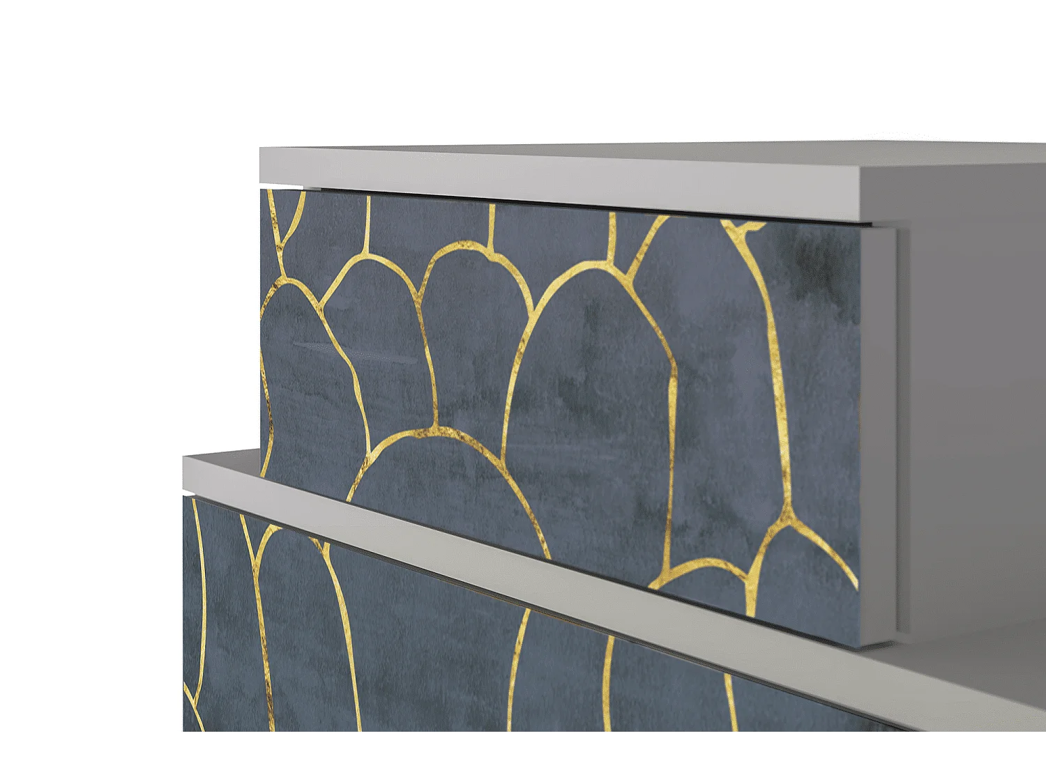 Table de nuit - 58х58х41 cm - NS1 - Blue Lagoon, Gris