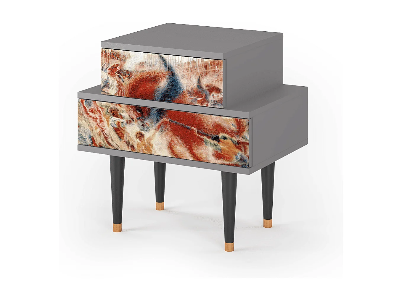 Nachttisch - 58х58х41 cm - NS1 - The City Rises, Grau