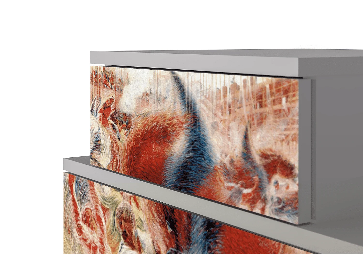 Nachttisch - 58х58х41 cm - NS1 - The City Rises, Grau