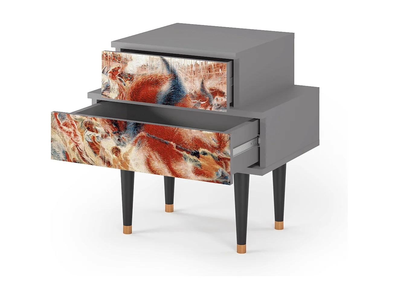 Nachttisch - 58х58х41 cm - NS1 - The City Rises, Grau