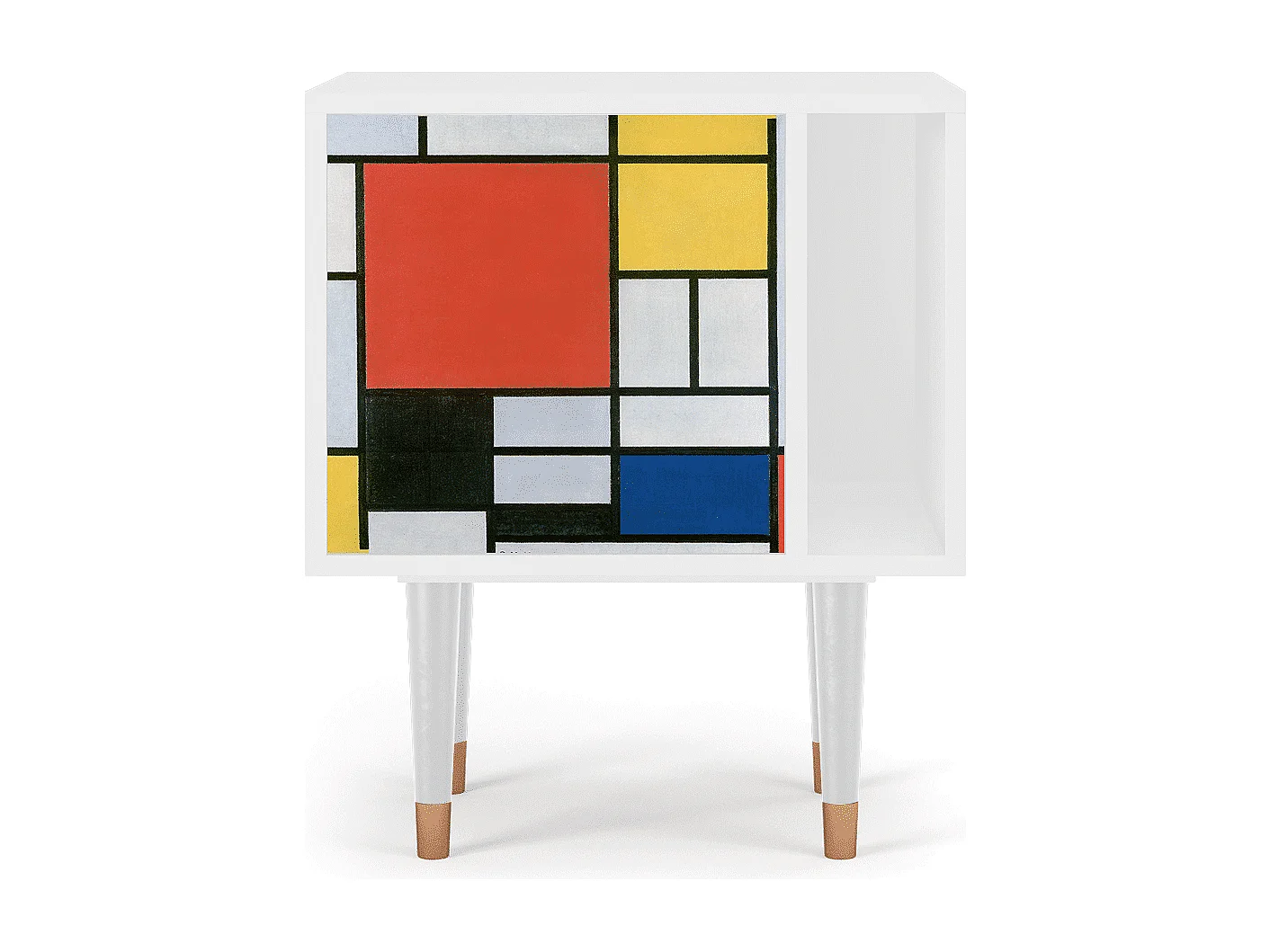 Table de nuit - 57х69х48 cm - S2 - Composition, Blanc