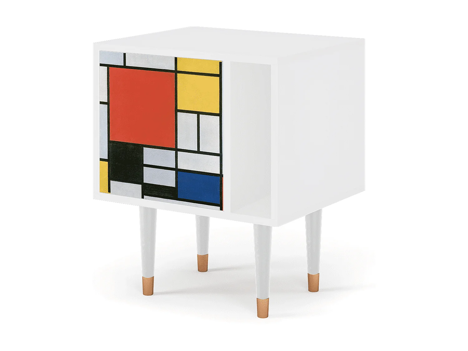 Table de nuit - 57х69х48 cm - S2 - Composition, Blanc