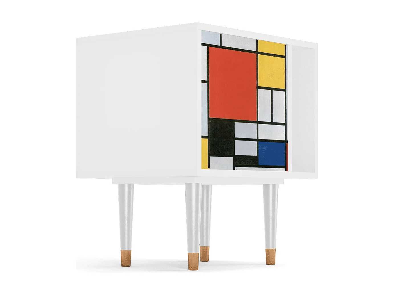 Table de nuit - 57х69х48 cm - S2 - Composition, Blanc
