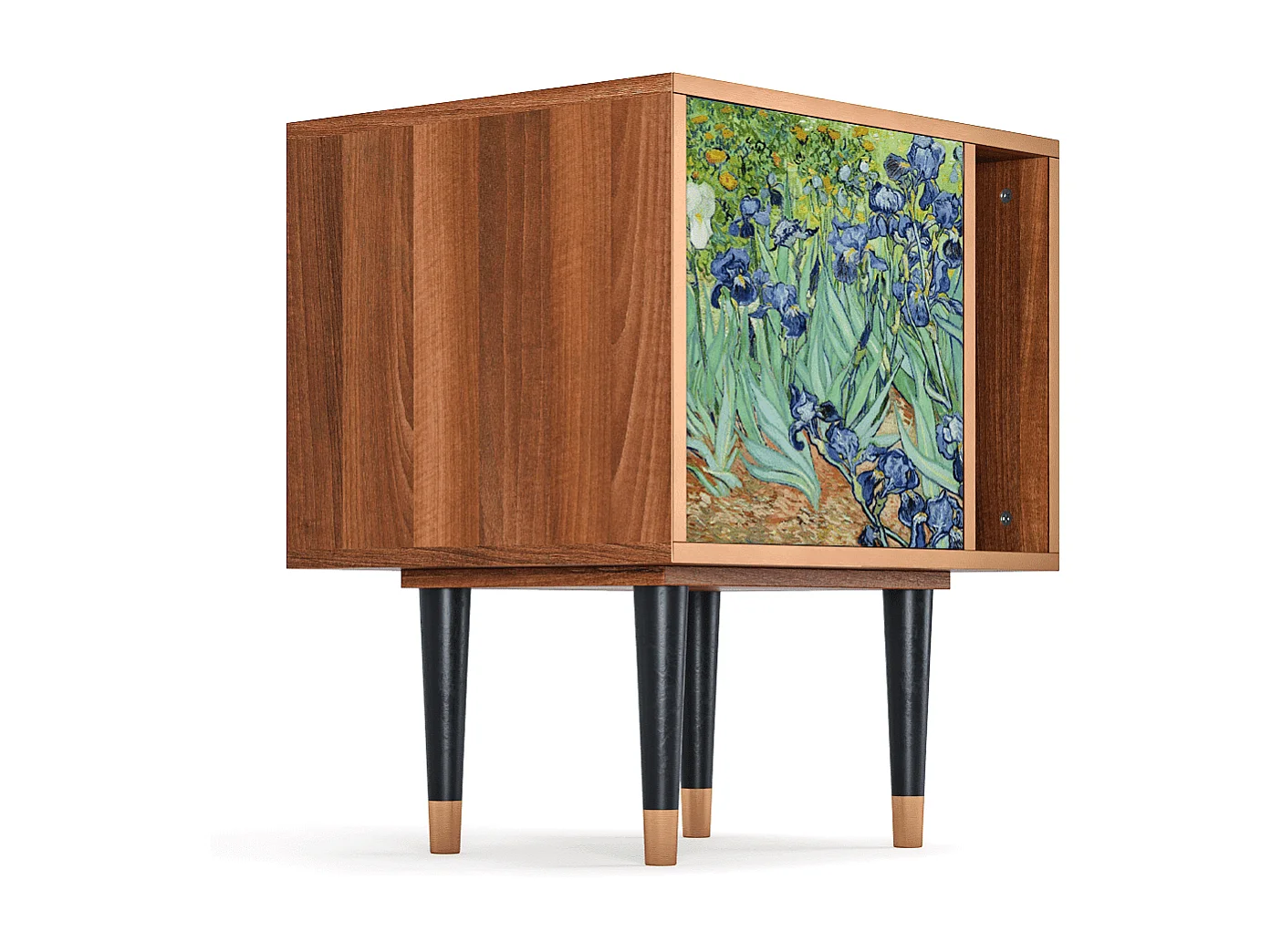 Nachtkastje - 57х69х48 cm - S2 - Irises , Walnoot